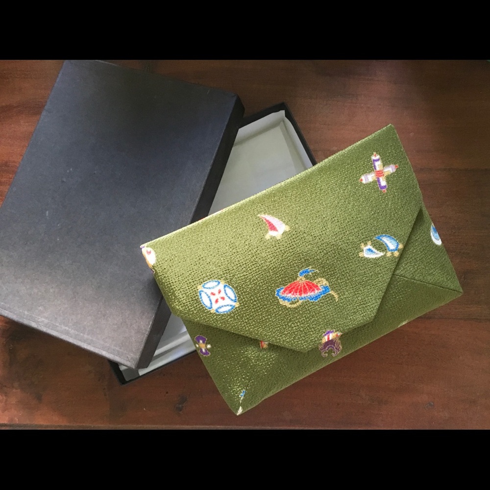 NWT Japanese Silk Kimono Envelope Clutch Bag